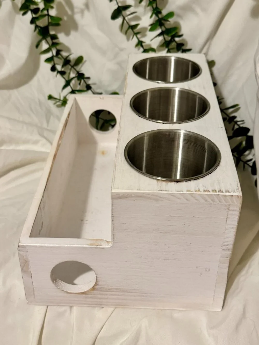 White Wooden Hair Tool Organizer – 